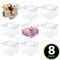 mDesign Small Playroom Plastic Storage Organizer Bin with Handles, 8 Pack, Clear